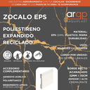 ZOCALO EPS PLASTICO CREMA ACANALADO 10CM - 12x100x2,45mts