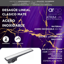 DESAGÜE LINEAL ATRIM RIO CLASICO TAPA CIEGA DPP450T02 - 45CM - ACERO INOXIDABLE MATE - 18"