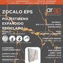ZOCALO 8011 MOLDURADO EPS PLASTICO CARRARA 8CM - 12x80x2,4mts