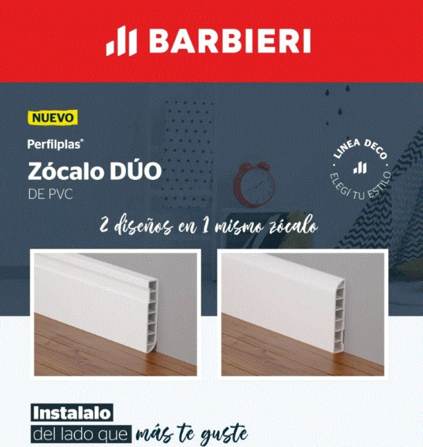 5040008001 ZOCALO DUO BLANCO (10X3M) -(10-0*0 12X80X3000 REVERSIBLE