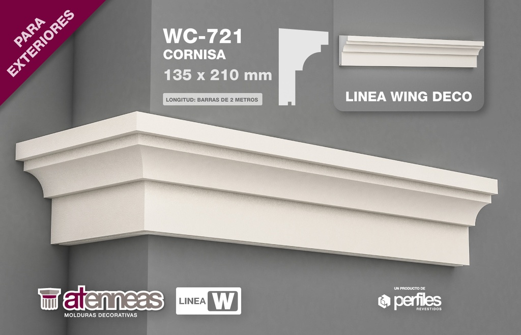 3238 WC-721 WING-DECO MOLD.EXTERIOR (135x210x2000mm)