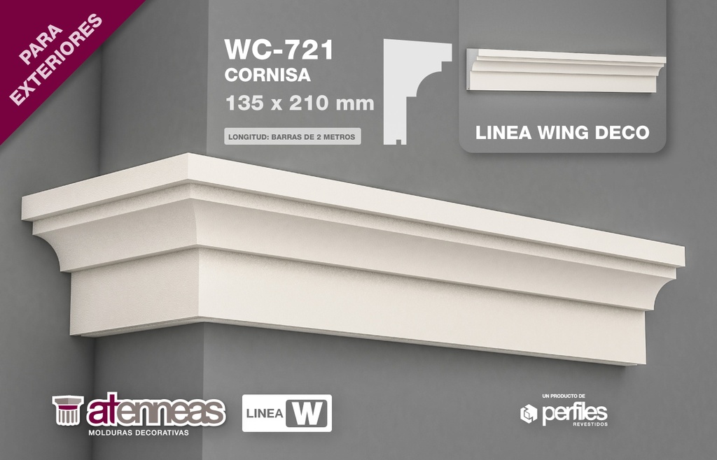 WC-721 WING-DECO MOLD.EXTERIOR (135x210x2000mm)