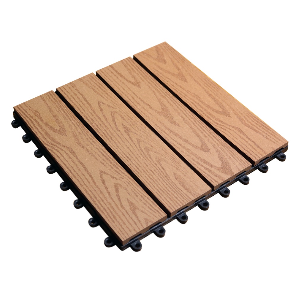 BALDOSA DECK WPC MARRON x UNIDAD 300X300X21MM (caja contiene 11 unidades)