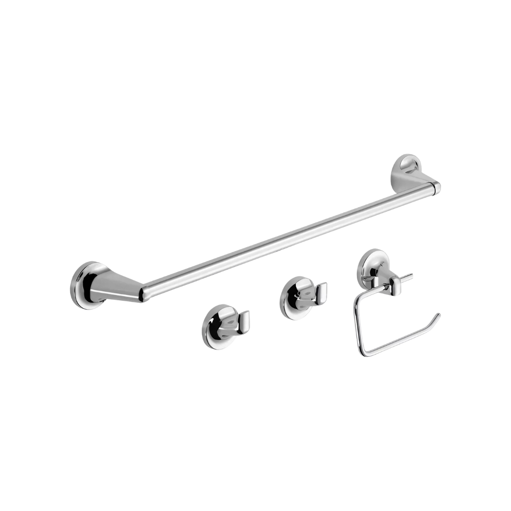 Set 4 piezas accesorios de baño de metal / Combo Línea Nova - Hydros