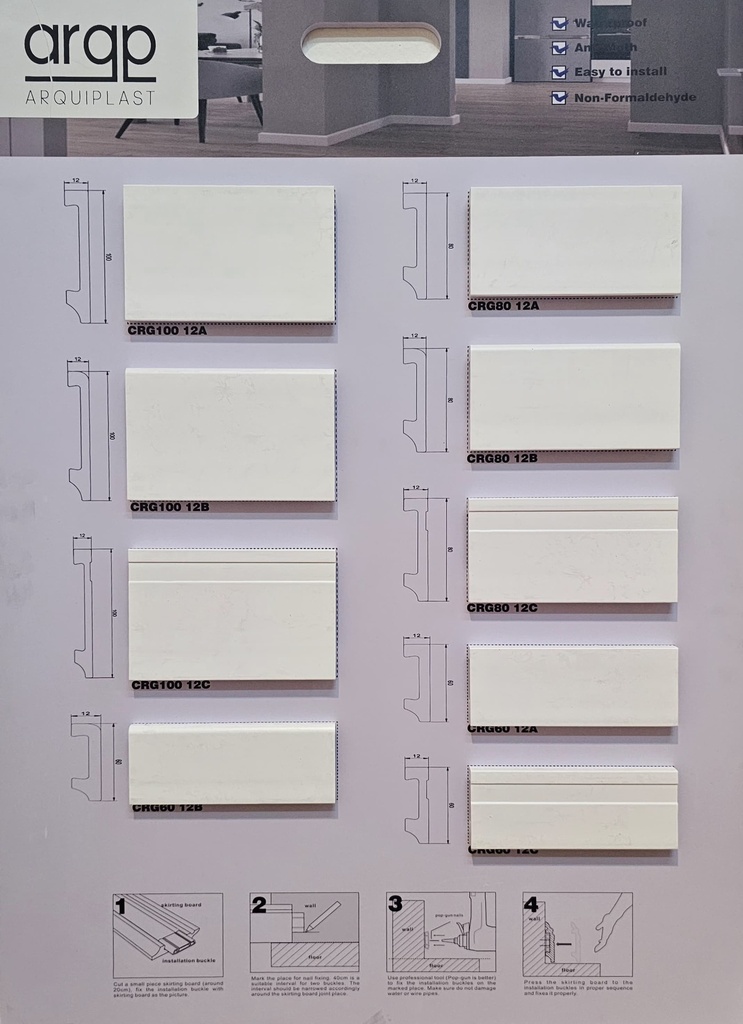 CRG CATALOGO ZOCALO EPS-PVC ARQUIPLAST TIRA 2.40 ml