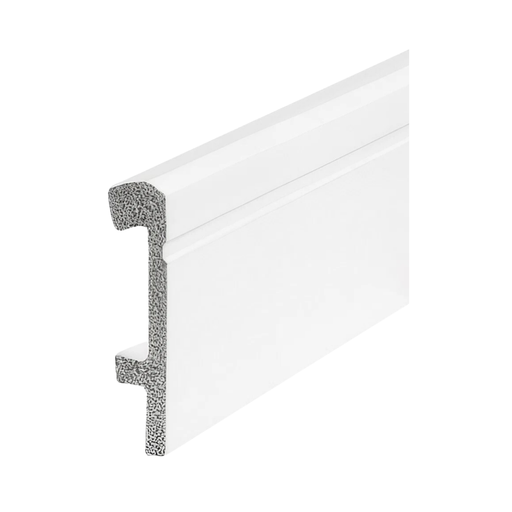 [ZOFAC80BL] CM ZOCALO EPS PLASTICO BLANCO FACETADO 8CM - 15x80x2,45mts