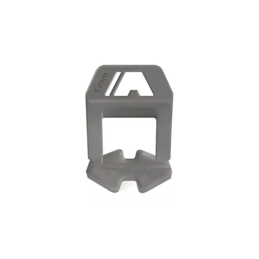 [5092] ESPACIADOR AUTONIVELANTE 1,0mm CLIP GRIS CON LOGO-PAQx150PCS