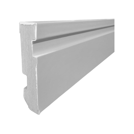 [6566] 6566 ZOCALO ZM-70 MDF FOLIADO CON BUÑA BLANCO 7CM - 15x70x2,75mts